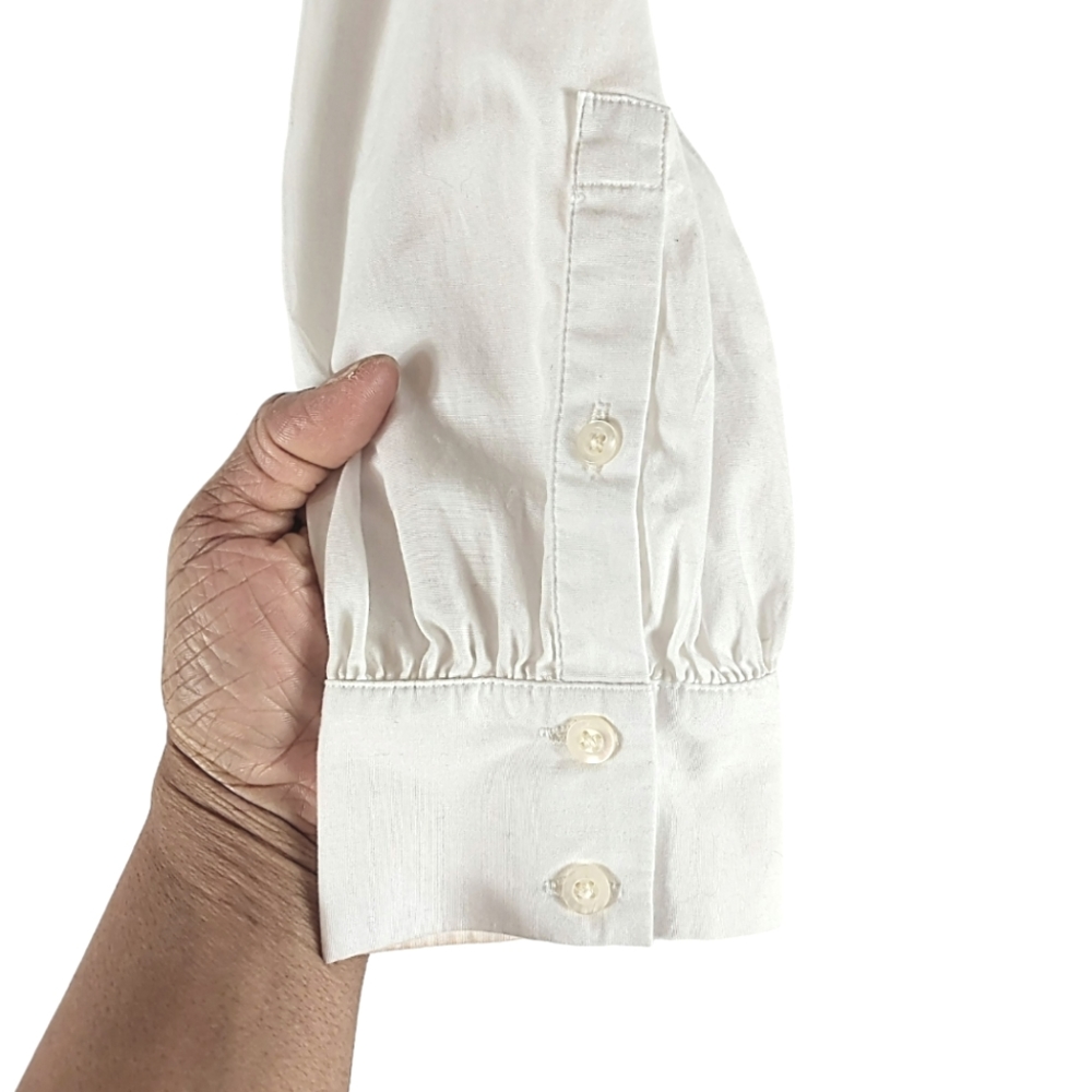 J. Crew White Ruffled Button-Down Blouse - image 6